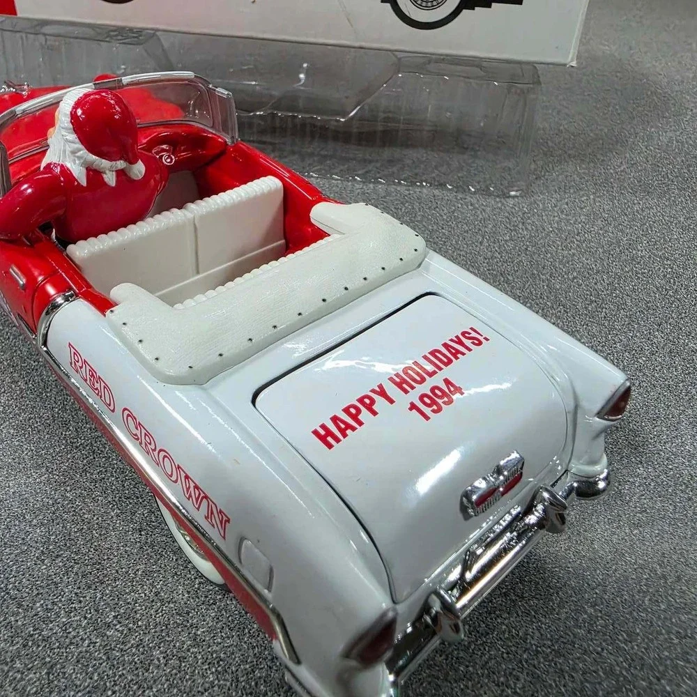 Red Crown 1955 Chevy Convertible Santa 1/25 Scale Excellent 1994 Christmas Car